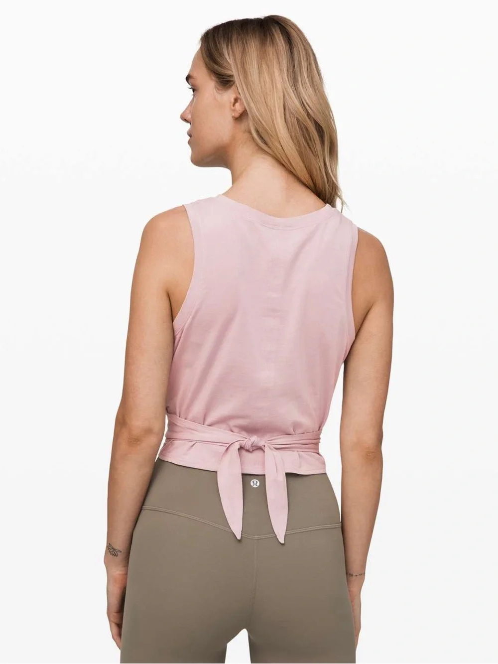 Lululemon Time To Restore Tie Tank Top in Smoky Blush Pink, Women’s size 6